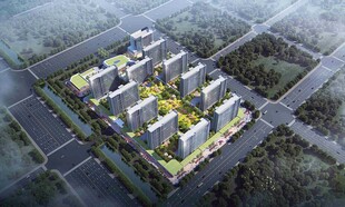 现代住宅小区鸟瞰图