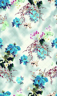 清新花卉图案背景