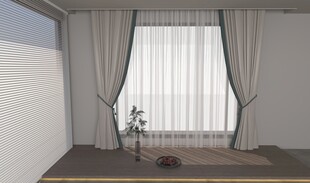 室内窗帘su模型