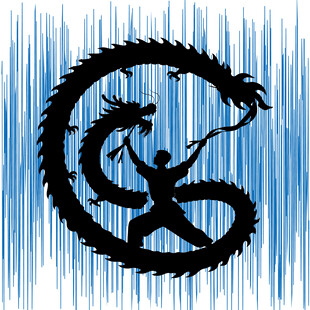 舞龙剪影传统民俗风采