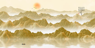 意境水墨山水画