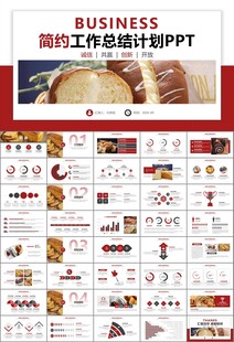 西餐高档餐厅美食面包糕点PPT