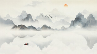 新中式中式壁画