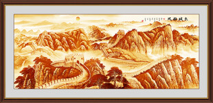 金色长城挂画
