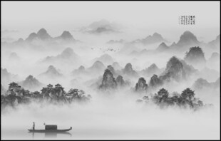 水墨山水水墨画