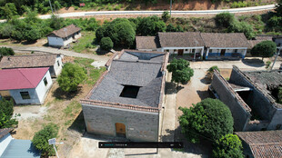 老旧村落俯瞰景象