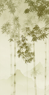 玄关水墨竹子