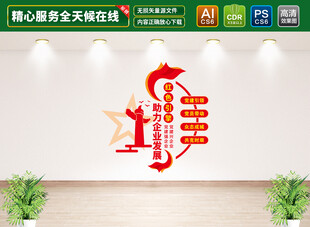 红色引擎企业发展文化墙