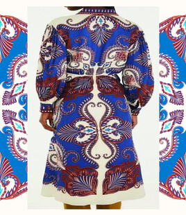 民族风印花长款外套