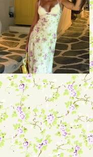 花卉图案连衣裙展示