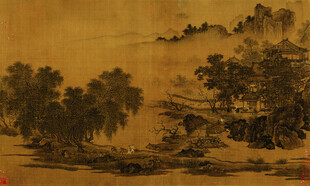 古风山水国画景象