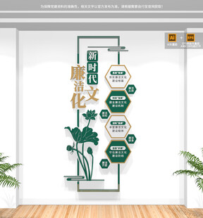 竖版新时代廉洁文化墙