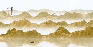 意境新中式水墨山水画