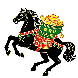 招财黑马驮金元宝