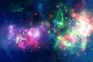 蓝色梦幻宇宙星空背景图