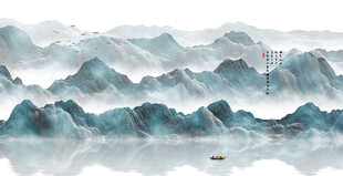新中式禅意山水画