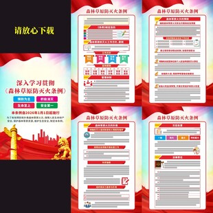 森林草原防灭火条例挂图