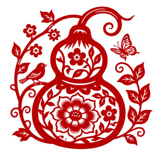 葫芦形状剪纸