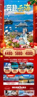新年云南昆明昆大理春节旅游海报