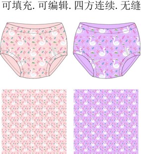 可爱女童内裤及图案设计
