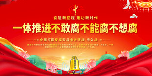 一体推进三不腐宣传展板