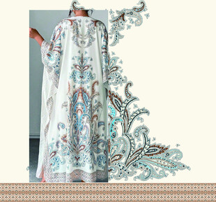 华丽刺绣长袍展示