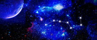 蓝色星空背景墙