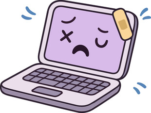 生病的笔记本电脑