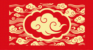 矢量祥云包装底纹