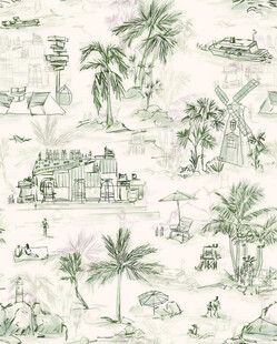 热带风情手绘植物图案