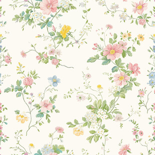 清新花卉图案背景纹理