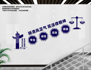 律师事务所楼梯文化墙