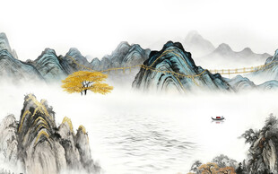 人气 现代高清山水 TIF分层