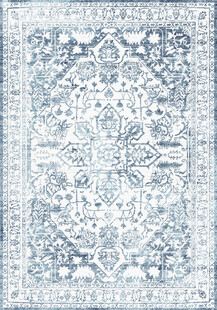 蓝白花纹精美地毯图案