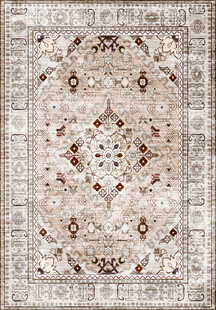 复古风几何图案地毯