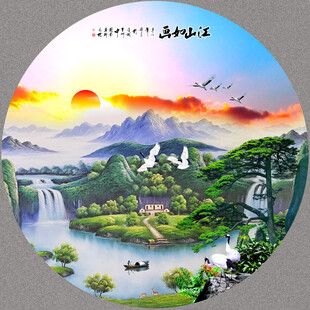 圆形风景画