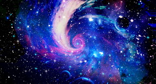 蓝色梦幻宇宙星空背景图