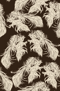 复古风飞鸟花卉图案纹理