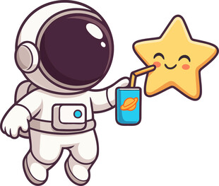 宇航员与星星共饮