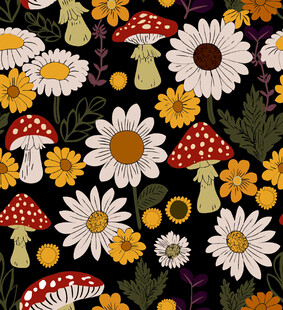 数码印花碎花太阳花