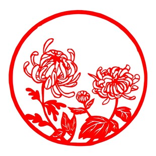 国潮菊花矢量设计