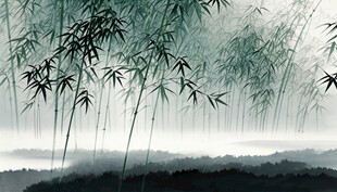水墨竹林