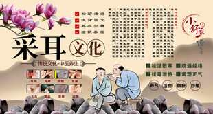 采耳养生文化墙