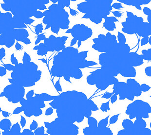 蓝白花卉图案背景