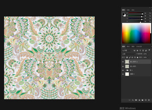电脑绘制的多彩花纹图案