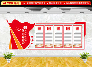党建五个引领文化墙