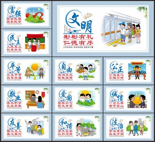 核心价值观展板