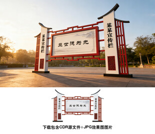 中式宣传栏