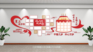 员工生日照片墙