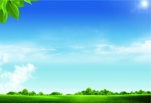 蓝天白云草地